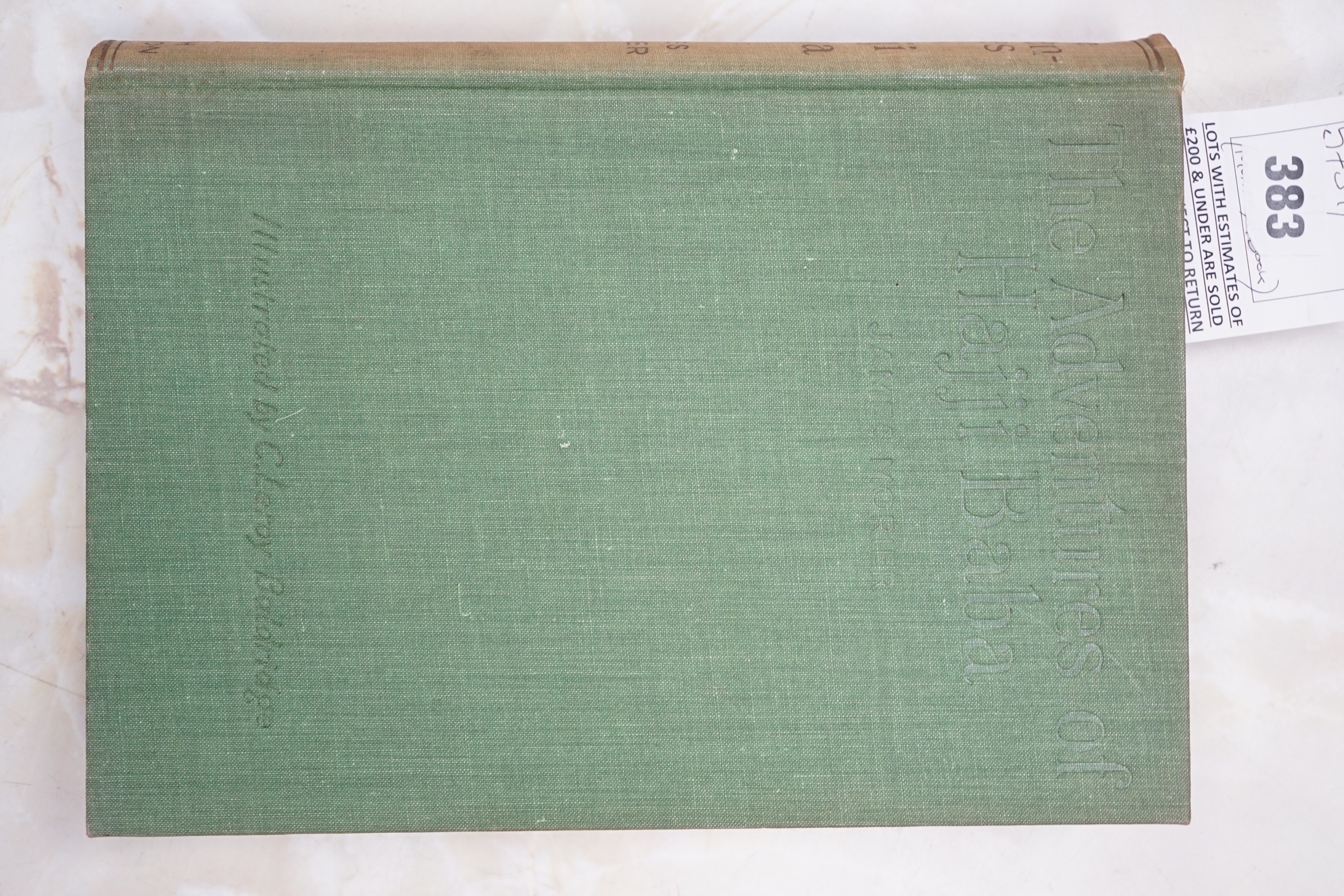 Morier, James - The Adventures of Hajii Baba of Ispahan. coloured decorated title, d-p- coloured pictorial map, 10 coloured plates (by Cyrus LeRoy Baldridge) and other illus.; original blind-lettered green cloth. 1937